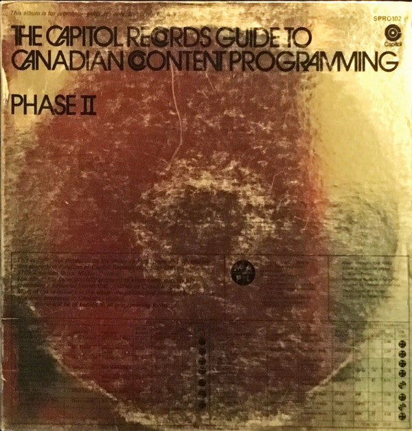 Various / The Capitol Records Guide To Canadian Content Programming Phase II - LP Used