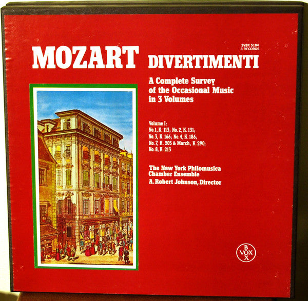 Mozart*, The New York Philomusica / Divertimenti Vol. 1 A Survey Of The Occasional Music In 3 Volumes - LP (used)