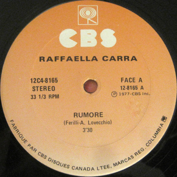 Raffaella Carrà / Rumore / Bobo Step - LP Used 12''