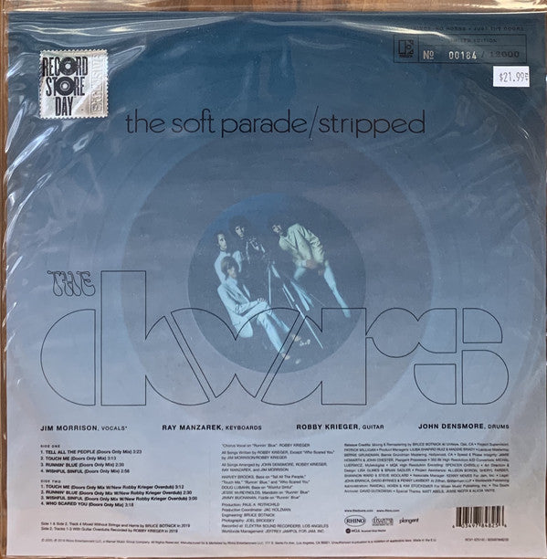 The Doors / The Soft Parade: Stripped - LPCLEAR RSD2020