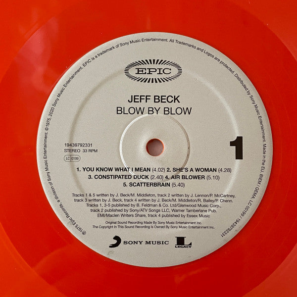Jeff Beck / Blow By Blow - LP ORANGE