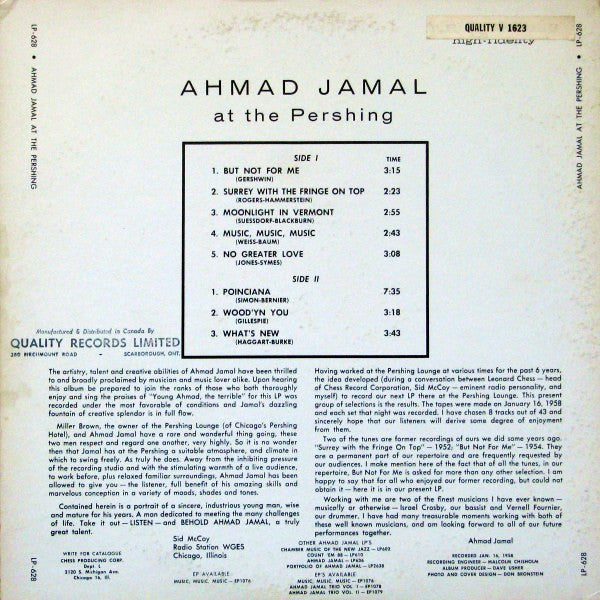 Ahmad Jamal Trio / But Not For Me - LP USED