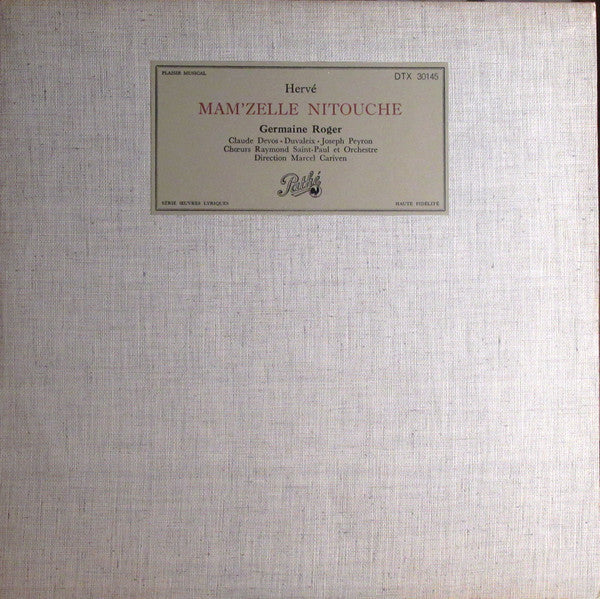 Hervé, Germaine Roger, Duvaleix, Joseph Peyron, Claude Devos, Marcel Cariven / Mam'zelle Nitouche - LP Used