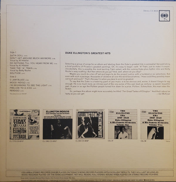 Duke Ellington / Duke Ellington's Greatest Hits - LP Used