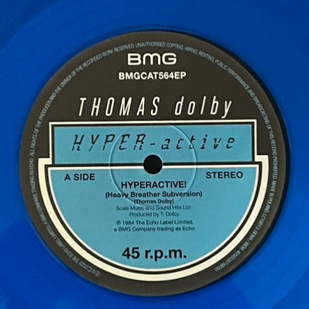 Thomas Dolby / Hyper-active! (Heavy Breather Subversion) - LP 12'' BLUE