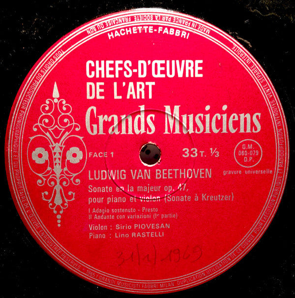 Beethoven* Sonate À Kreutzer - LP (used 10'')