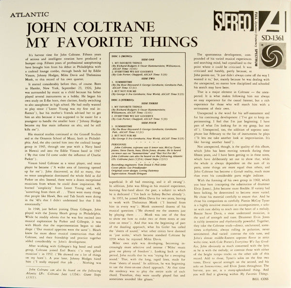John Coltrane / My Favorite Things - 2LP