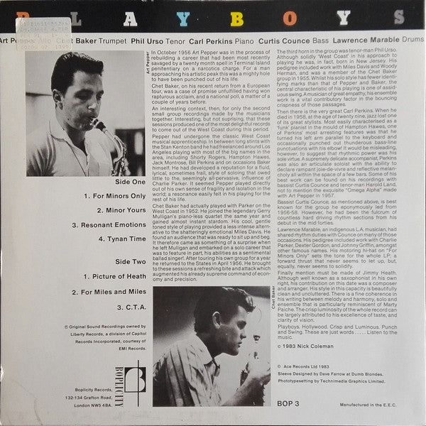 Chet Baker & Art Pepper / Playboys - LP USED