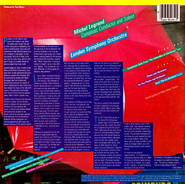 Michel Legrand, London Symphony Orchestra / Suites From "Umbrellas Of Cherbourg" And "Go-Between" - LP USED
