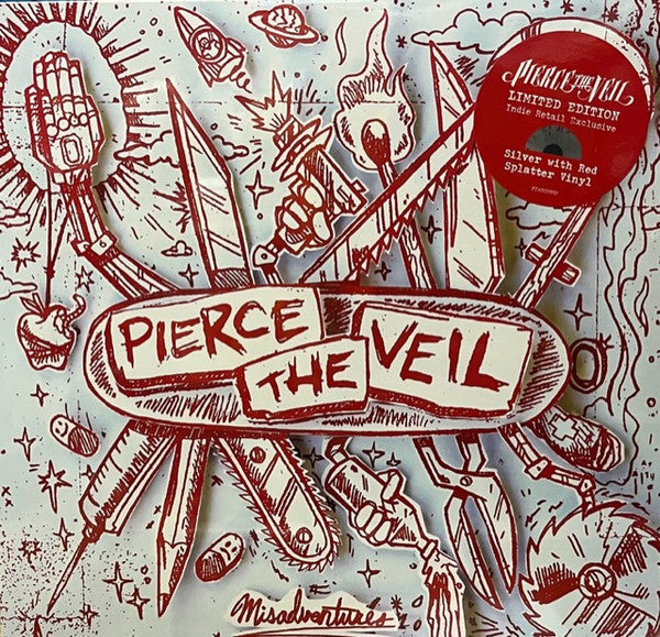 Pierce The Veil / Misadventures - LP SILVER RED SPLATTER