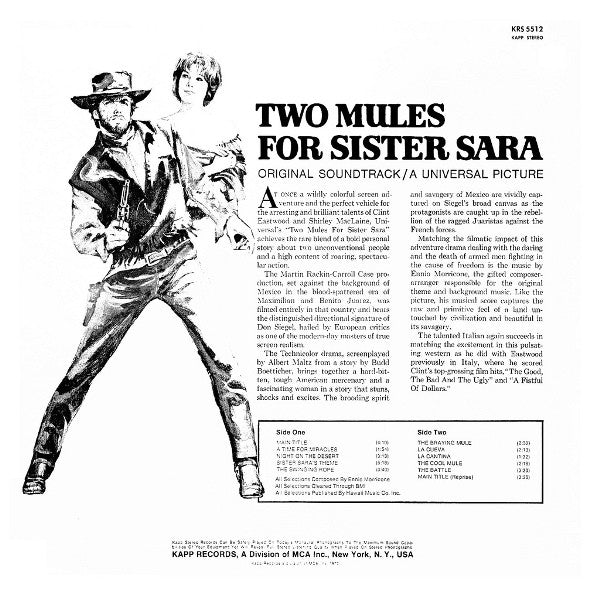 Ennio Morricone / Two Mules For Sister Sara (Original Soundtrack Album) - LP USED