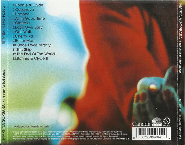 Martina Sorbara / The Cure For Bad Deeds - CD
