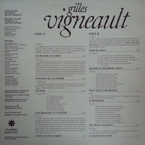 Gilles Vigneault / J'Ai Planté Un Chêne... - LP Used