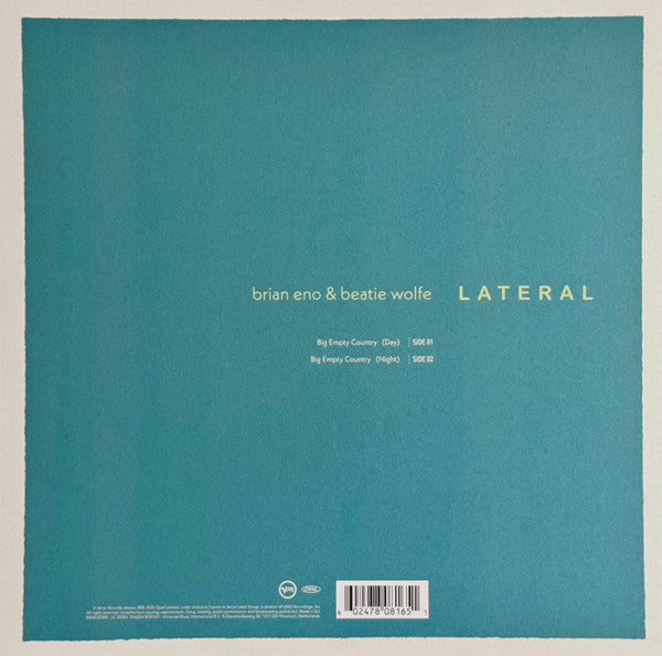 Brian Eno & Beatie Wolfe / Lateral - LP