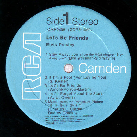 Elvis Presley / Let's Be Friends - LP Used