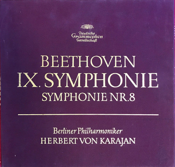 Beethoven, Berliner Philharmoniker, Herbert von Karajan / IX. Symphonie / Symphonie n° 8 - Coffret 2 vinyles – Occasion