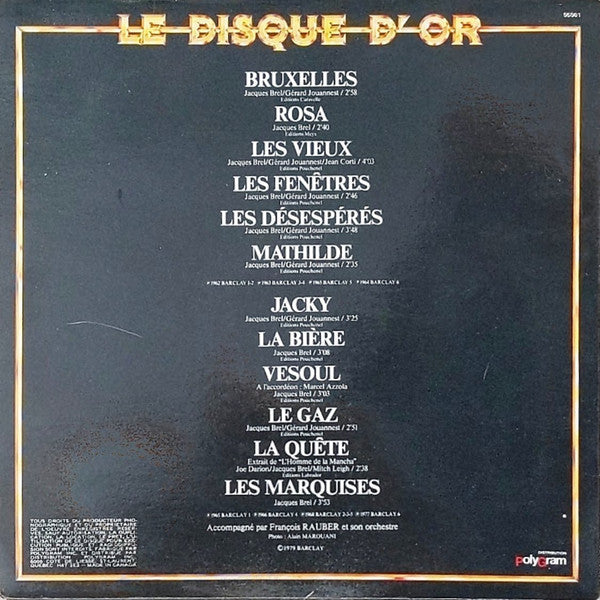 Jacques Brel / Le Disque D'Or - LP USED