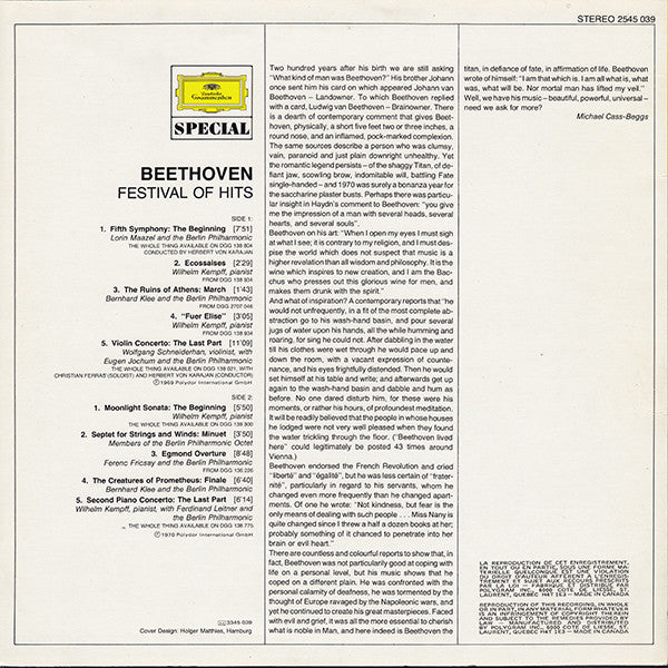 Beethoven / Festival Of Hits - LP Used