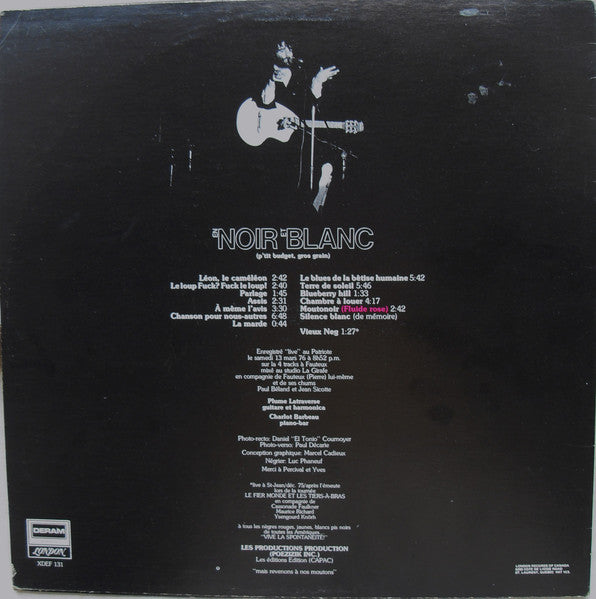 Plume / En Noir Et Blanc - LP Used