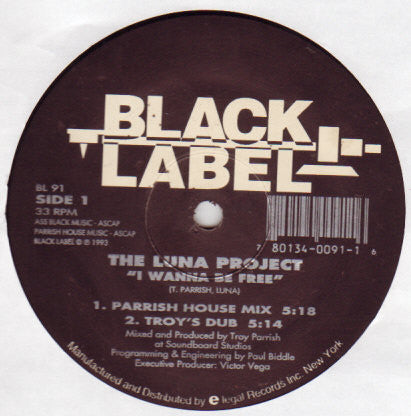The Luna Project / I Wanna Be Free - LP Used 12''