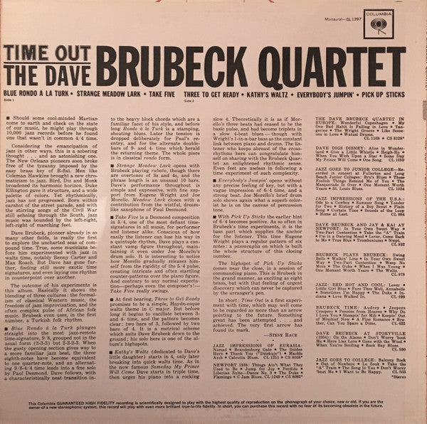 The Dave Brubeck Quartet / Time Out - LP USED