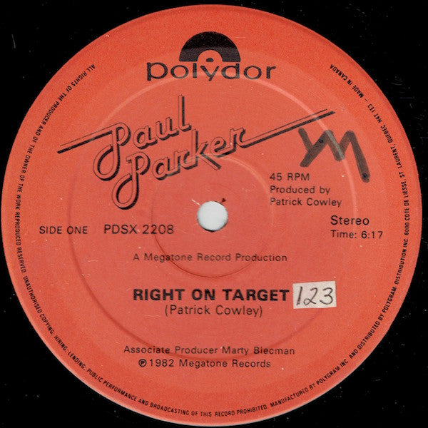 Paul Parker / Right On Target - LP Used 12''