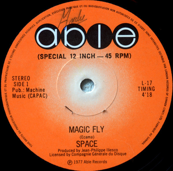Space / Magic Fly - 12'' Used