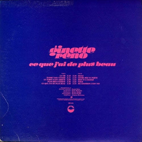 Ginette Reno / Ce Que J'ai De Plus Beau - LP Usagé