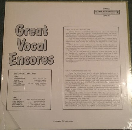 Various / Great Vocal Encores - LP Used