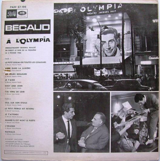 Gilbert Bécaud / Bécaud À L'Olympia 1966 - LP USED