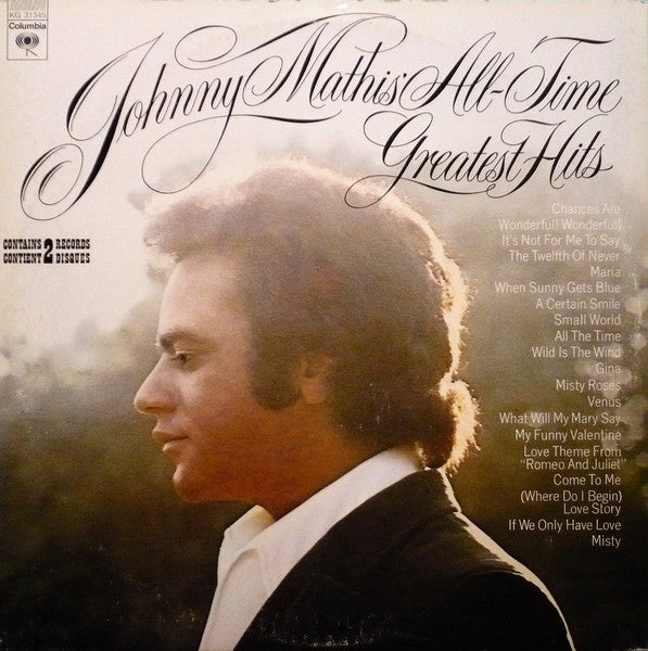 Johnny Mathis / Johnny Mathis' All-Time Greatest Hits - 2LP Used