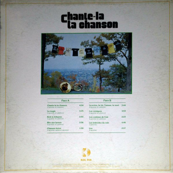Jean Lapointe / Chante-la Ta Chanson - LP (Used)