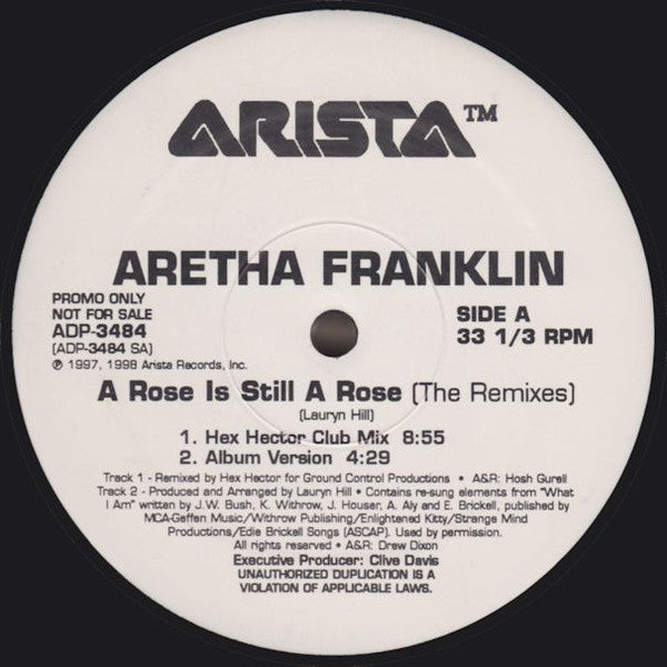 Aretha Franklin / A Rose Is Still A Rose (The Remixes) – 2LP 12" Used