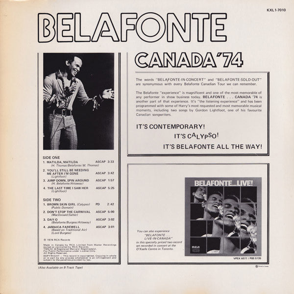 Harry Belafonte / Canada '74 - LP USED