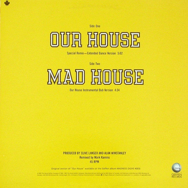 Madness / Our House - 12" (Used)