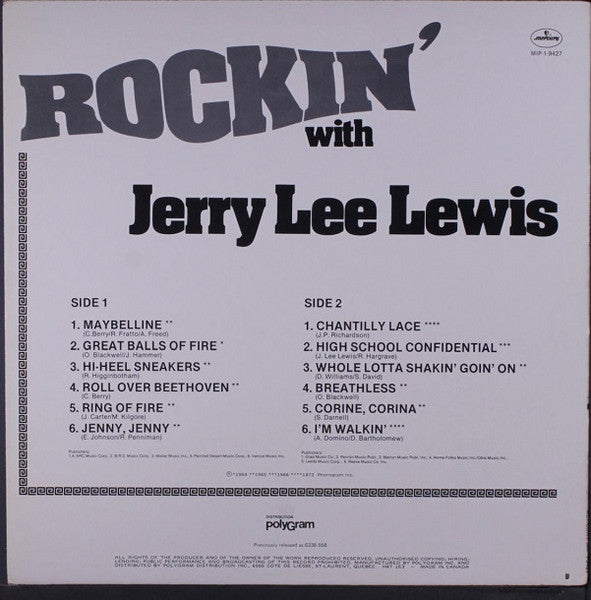Jerry Lee Lewis / Rockin' With Jerry Lee Lewis - LP USED