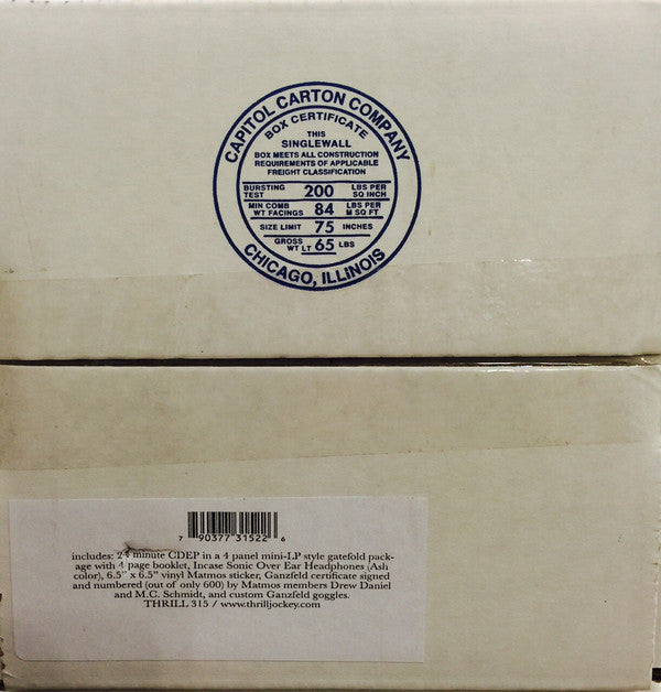 Matmos / The Ganzfeld E.P. - CD (Ltd Edition Incase Headphone box set) NUMBERED + SIGNED