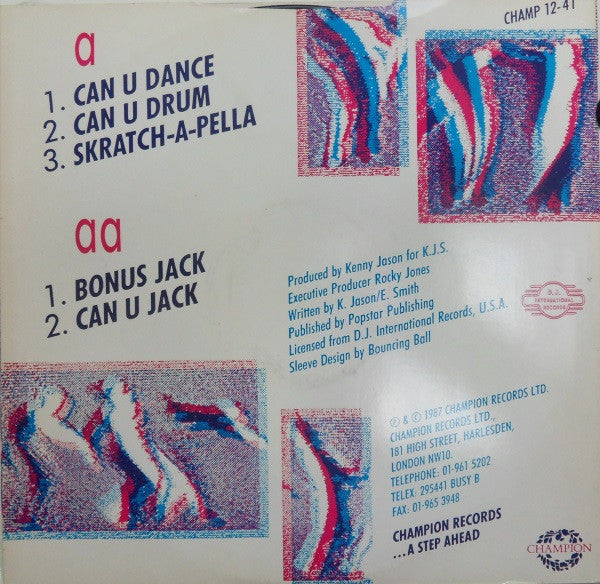 Kenny "Jammin" Jason & "Fast" Eddie Smith / Can U Dance - LP Used