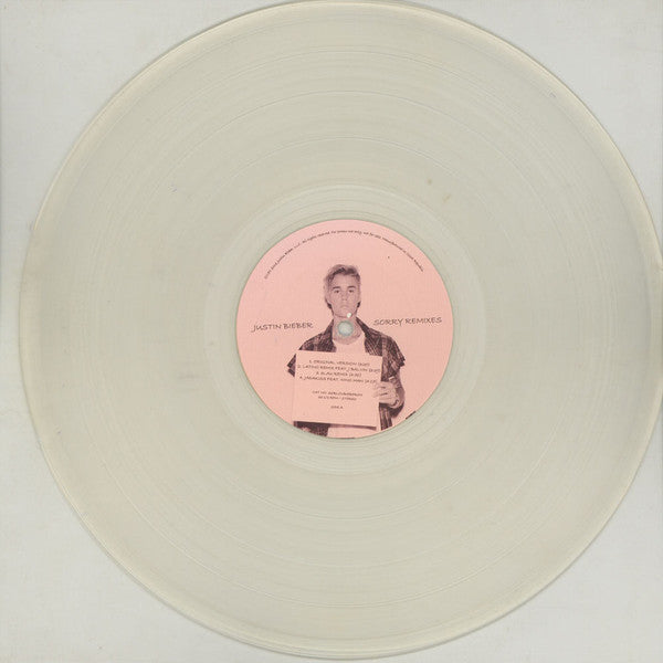 Justin Bieber / Sorry / Love Yourself - Remixes - LP Used 12'' CLEAR