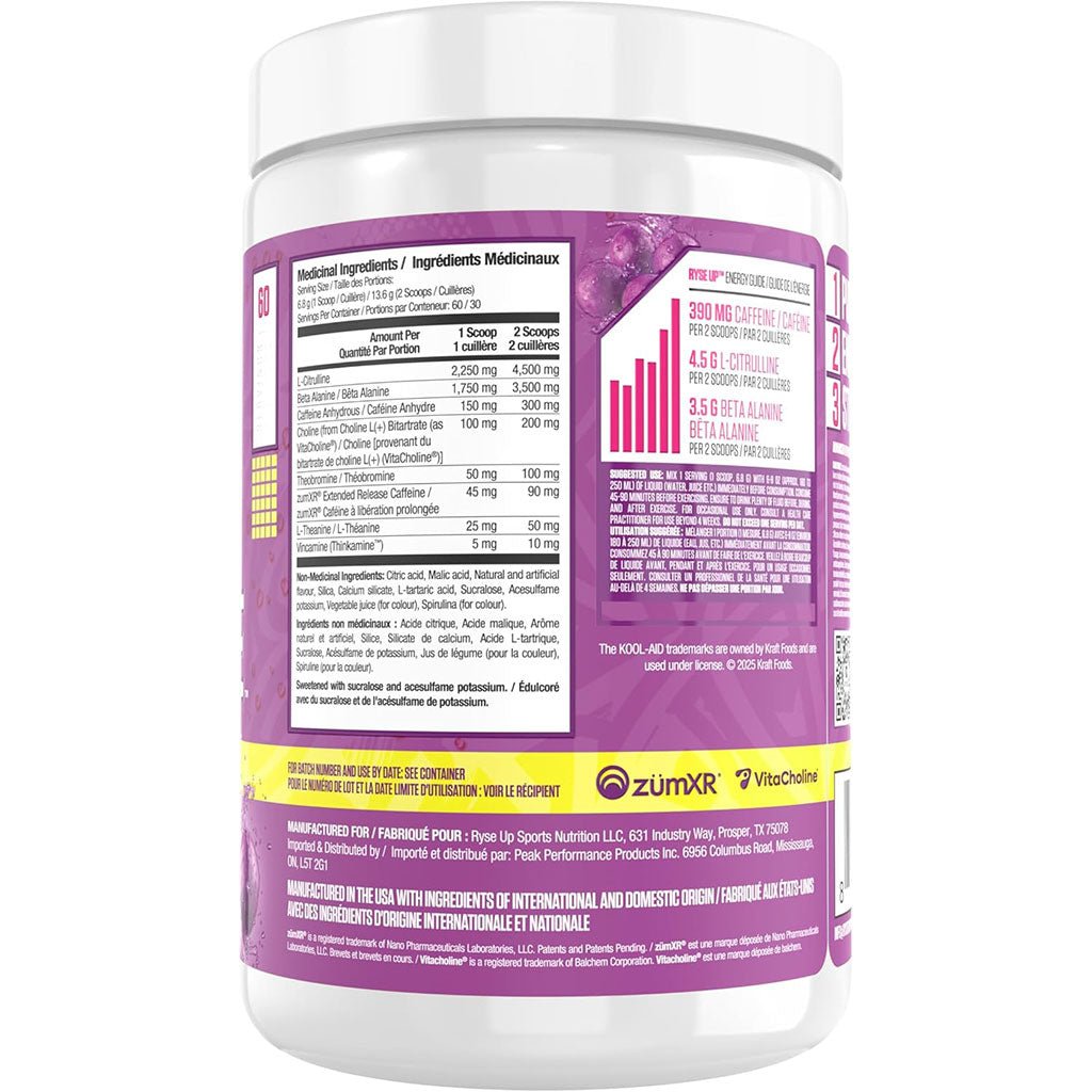Ryse LOADED PRE WORKOUT, 60 Servings
