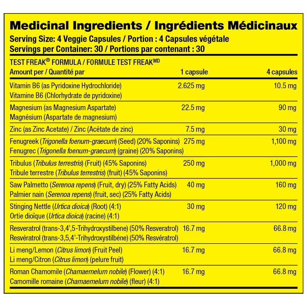 PharmaFreak TEST FREAK, 120 VCaps