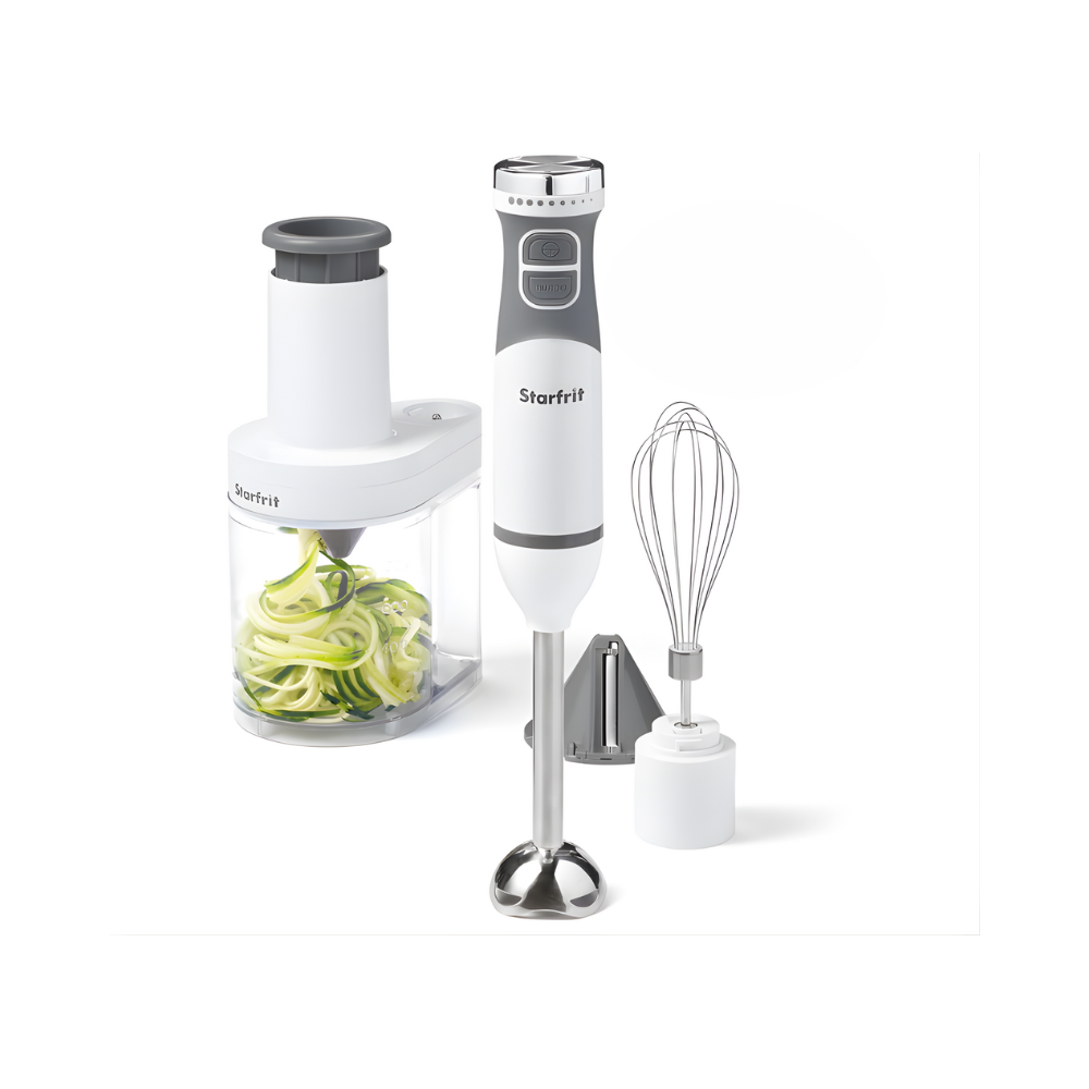 Starfrit – Ensemble mixeur plongeant et spiraliseur 4-en-1 – 10 vitesses – 250 W