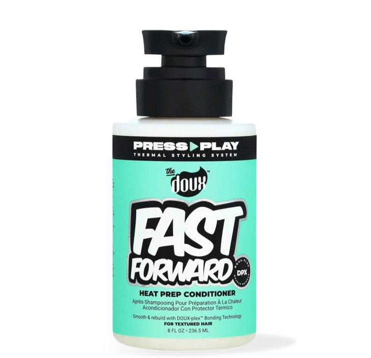 THE DOUX PRESS PLAY FAST FORWARD APRÈS-SHAMPOOING PRÉPARATEUR DE CHALEUR 8OZ