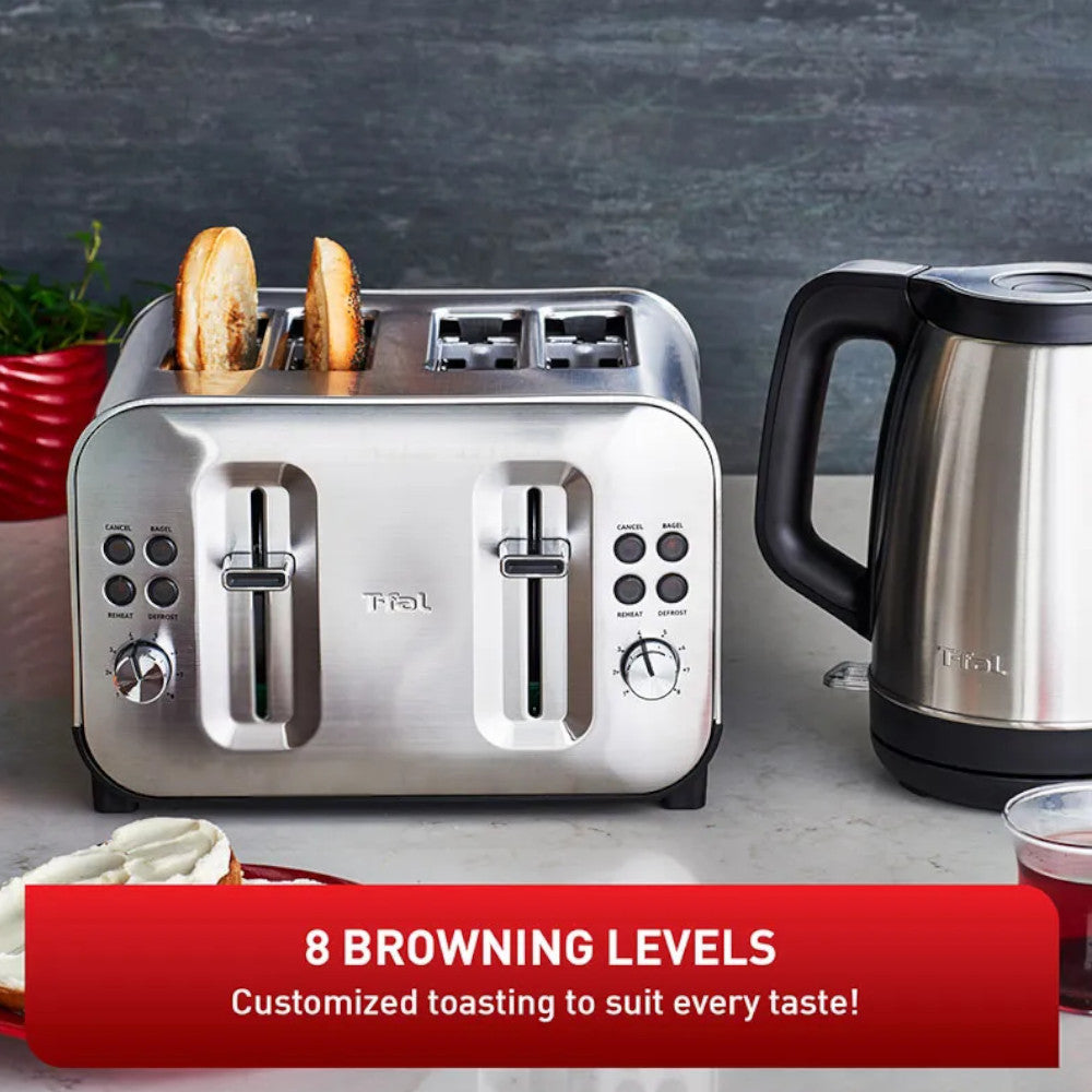 T-FAL TF684D50 Element Stainless Steel 4 Slice Toaster