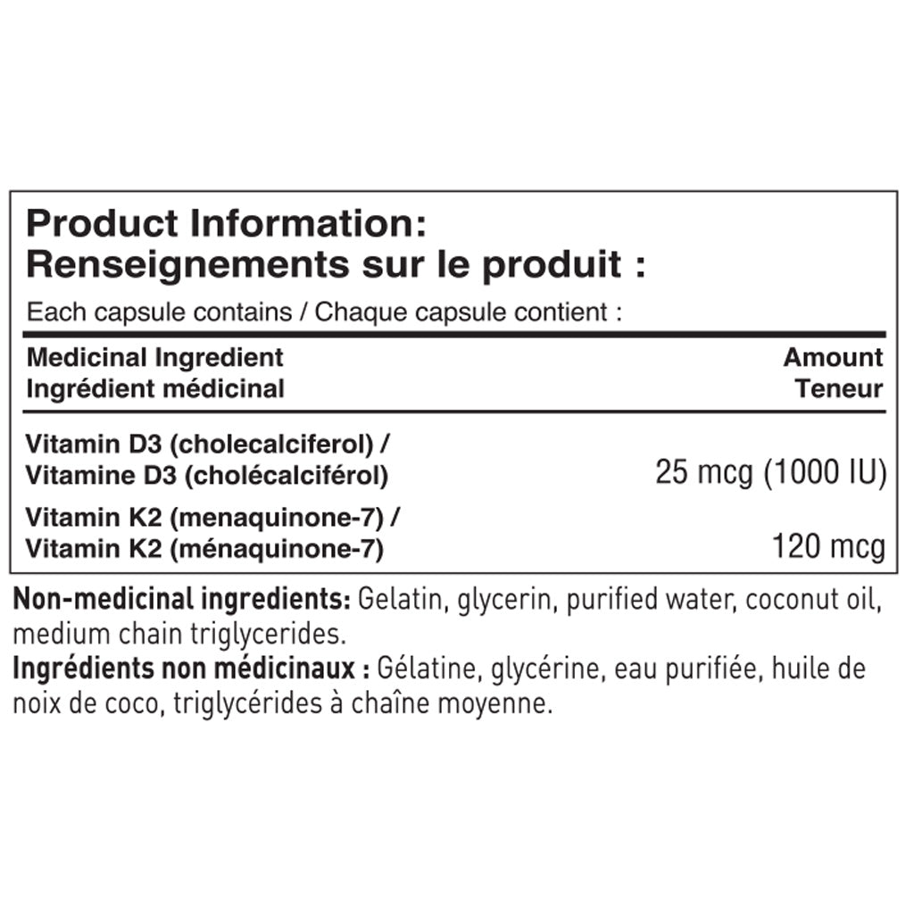 Tested Nutrition D3+K2, 240 Softgels