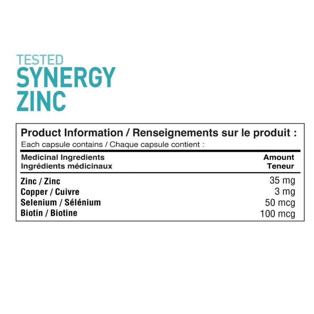 Tested Nutrition SYNERGY ZINC, 90 VCaps