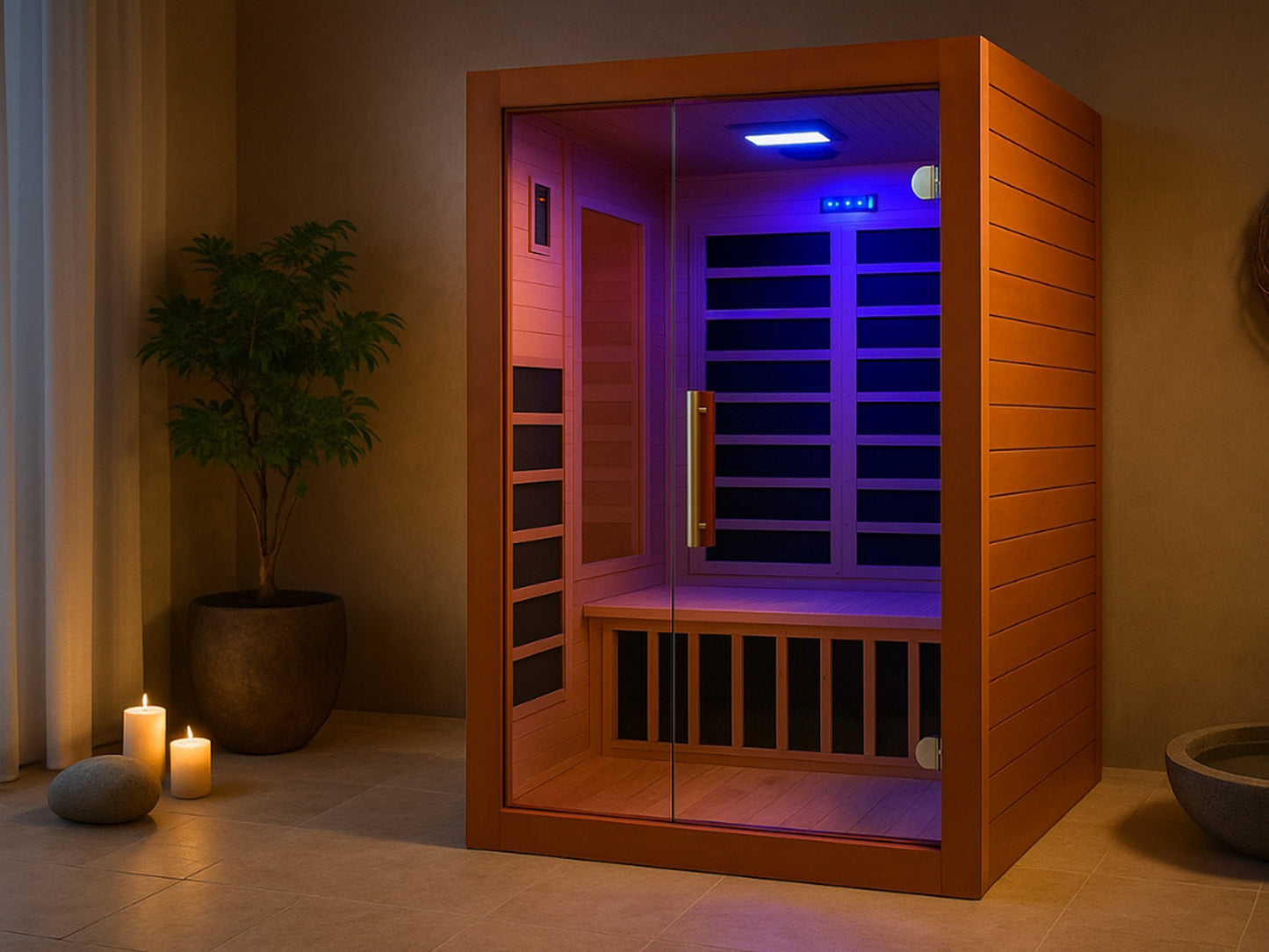 Westinghouse Infrared Sauna for 2 People with Carbon Heating Panels - Indoor Use Only (WES43-1700)