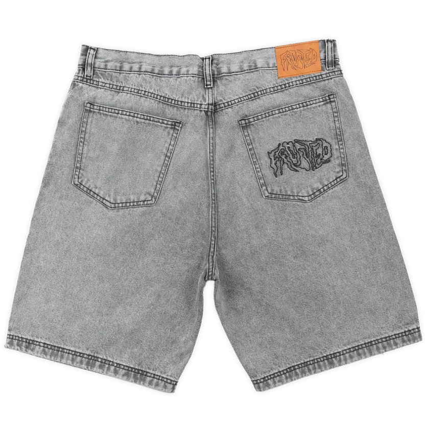Frosted Skateboards 'Wavy' Baggy Jeans Shorts - Acid Grey