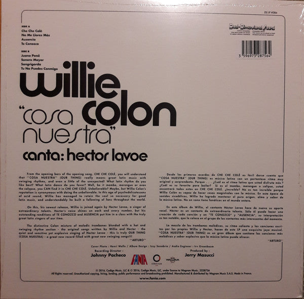 Willie Colon / Canta Hector Lavoe – Cosa Nuestra - LP