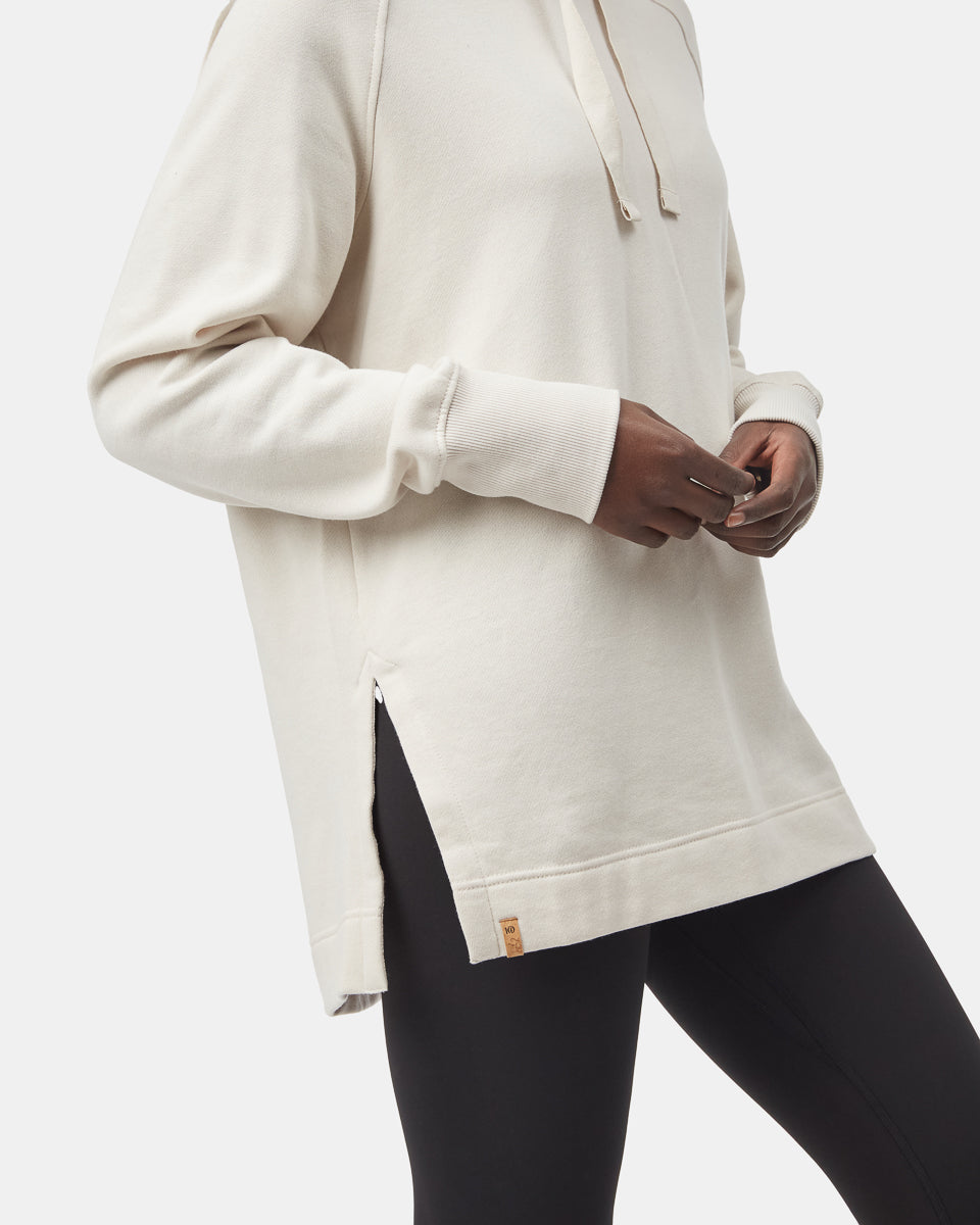 Treefleece Slit Hem Oversized Hoodie